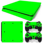Green Color Skin Sticker For PS4 Slim