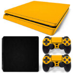 Yellow With Black PS4 Slim Skin Sticker Decal Cover