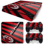 A.C. Milan Symbol Black And Red Art PS4 Slim Skin Sticker Cover