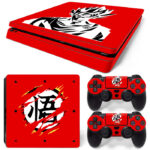 Dragon Ball Kanji Goku And Symbol Art PS4 Slim Skin Sticker Cover