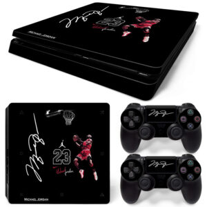 Michael Jordan 23 With Signature PS4 Slim Skin Sticker Decal