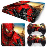 Spider-Man 3 Symbiote Art PS4 Slim Skin Sticker Decal