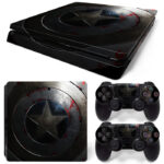 Captain America Shield PS4 Slim Skin Sticker Cover