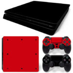 Black And Red PS4 Slim Skin Sticker Decal