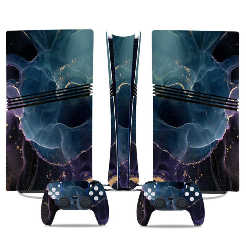 Elegant Cosmic Marble PS5 Pro Skin Sticker – Premium Console & Controller Wrap Design