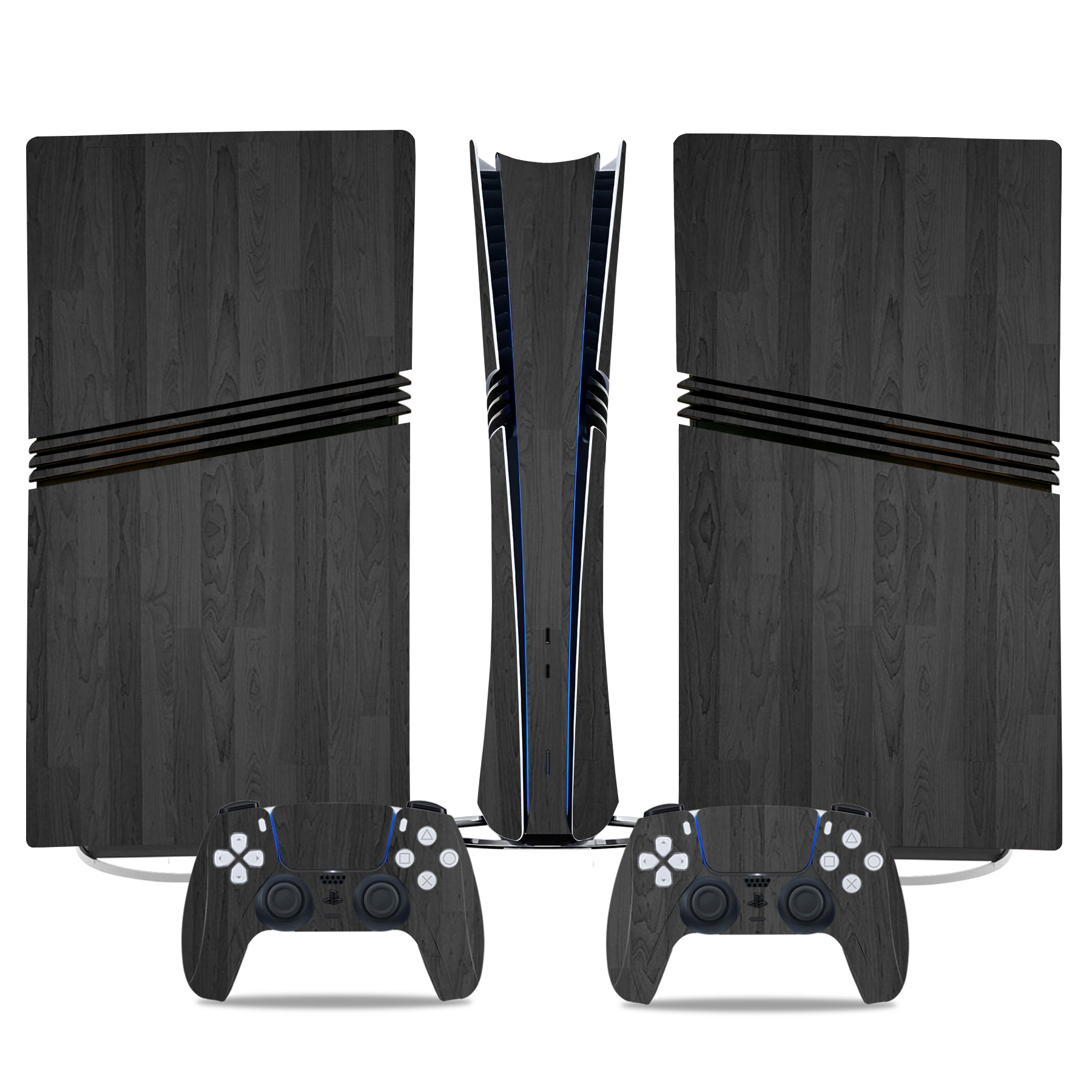 Elegant Dark Wood PS5 Pro Skin Sticker – Premium Console & Controller Wrap - Image 3