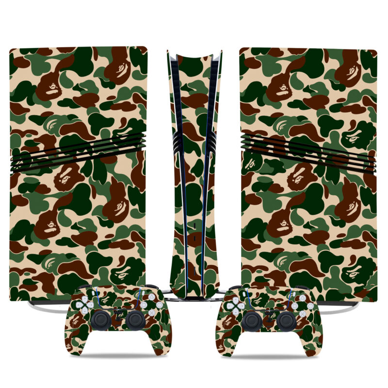 Classic Camouflage PS5 Pro Skin Sticker– Rugged Console & Controller Wrap