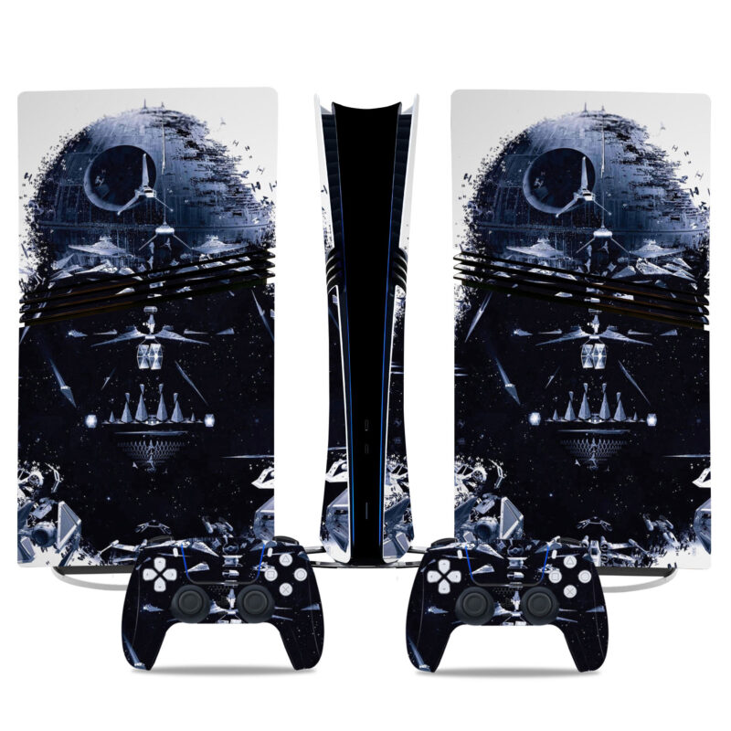 Galactic-Themed PS5 Pro Skin Sticker - Stunning Vinyl Wrap For Console And Controllers