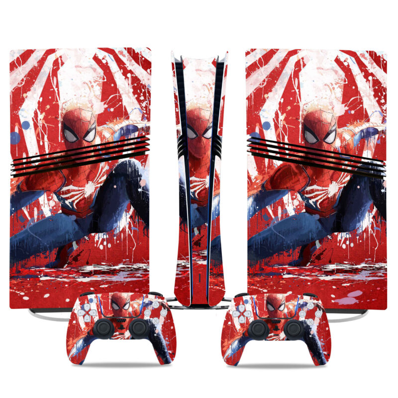 Epic Spider-Man PS5 Pro Skin Sticker – Ultimate Console & Controller Customization