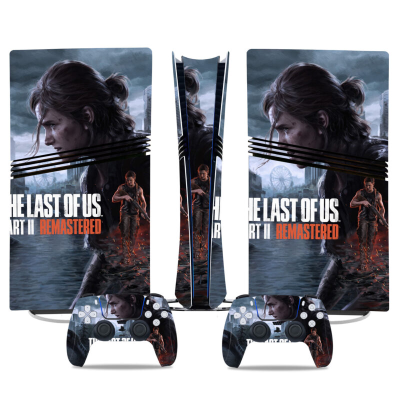 Custom PS5 Pro Skin Sticker For The Last Of Us Part II Remastered – Premium Console And Controller Decal Set