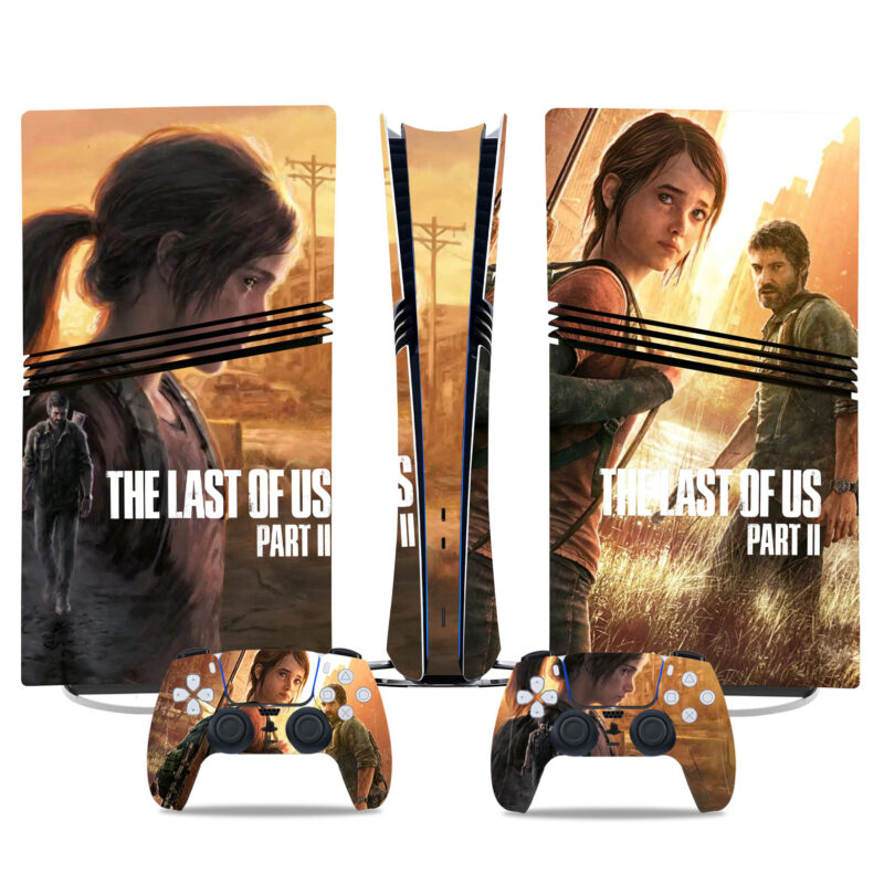 Custom PS5 Pro Skin Sticker - The Last Of Us Part II Design For Console And Controllers - Premium Vinyl Wrap