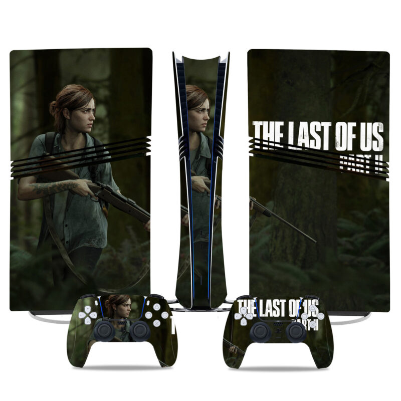 Custom PS5 Pro Skin Sticker: The Last Of Us Part II Design With Matching Controller Decals For Gamers