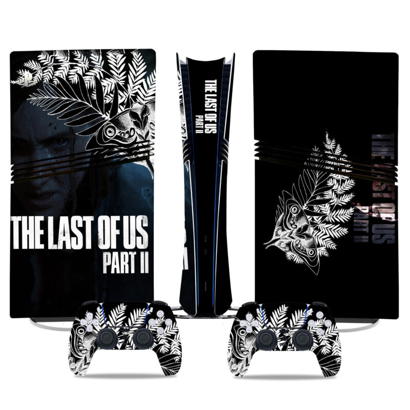 The Last Of Us Part II PS5 Pro Skin – High-Quality Console And Controller Wrap With Dark Thematic Design