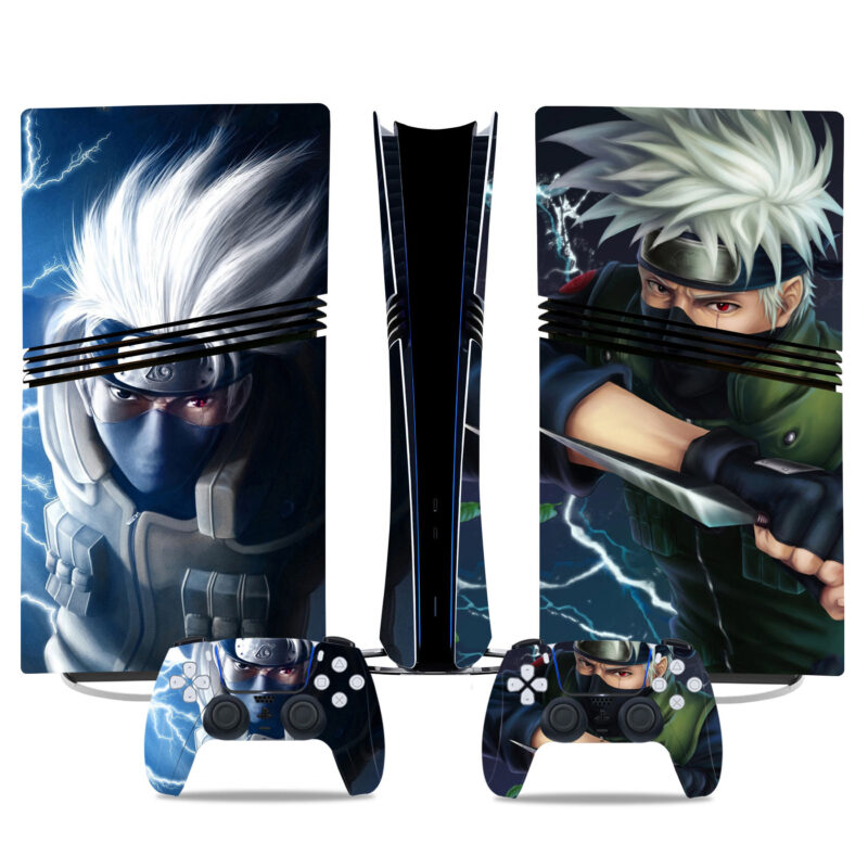 Custom PS5 Pro Skin Sticker - Stylish Kakashi Lightning Design For Console And Controller High-Quality Protective Decal