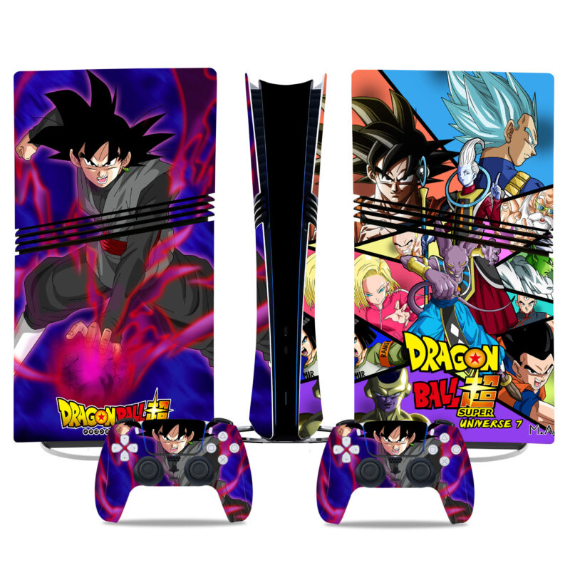 Dragon Ball Super PS5 Pro Skin Sticker – Epic Battle Universe Design For Console & Controllers