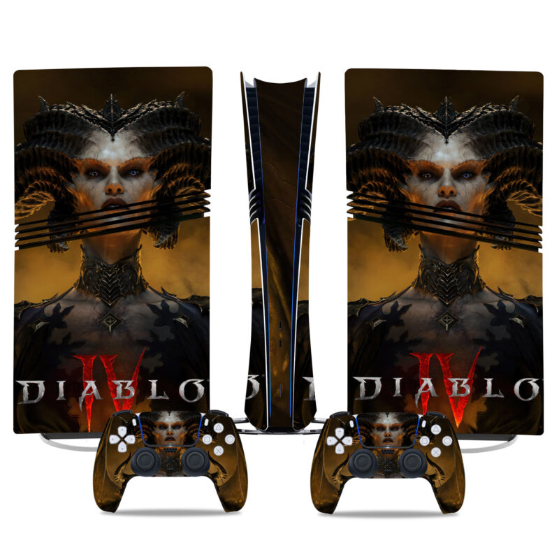 Epic Diablo IV PS5 Pro Skin Sticker – Bold Design For Console & Controllers