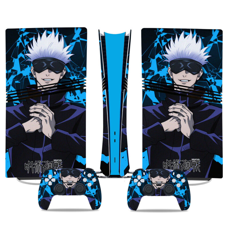 Stylish Anime PS5 Pro Skin Sticker – Gojo Satoru Design Console & Controller Decal For PlayStation 5 – Unique Gamer Gear