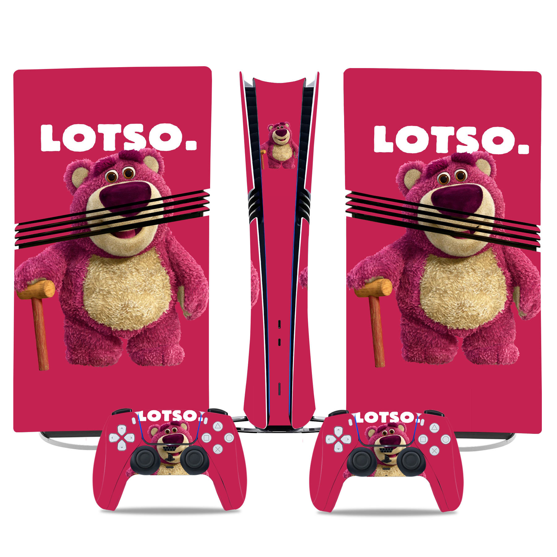 PS5 Pro Skin Sticker - Cute Lotso Bear Design For Console And Controller - Fun And Durable Gaming Accessory - Image 2
