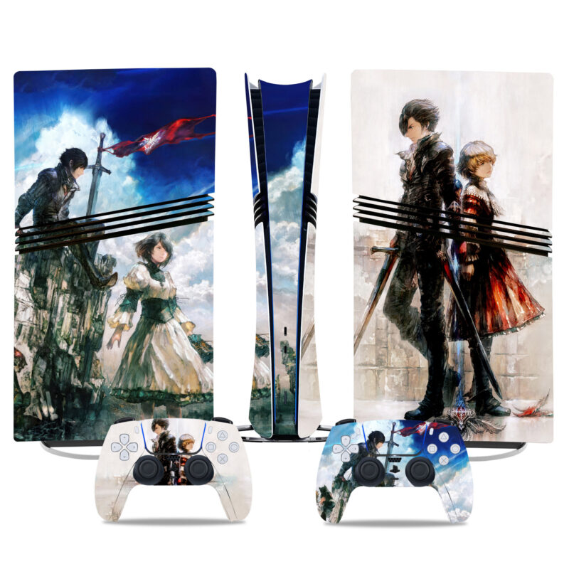 Final Fantasy XVI PS5 Pro Skin Sticker – Elegant Console & Controller Wrap – Unique Artwork For Gamers – High-Quality Protection