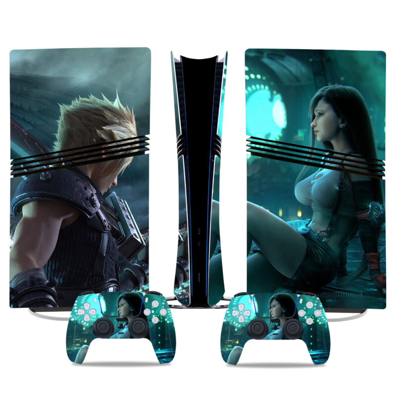 Custom PS5 Skin Sticker - Cloud And Tifa Design For PlayStation 5 Pro Console And Controllers - Stylish Gaming Wraps