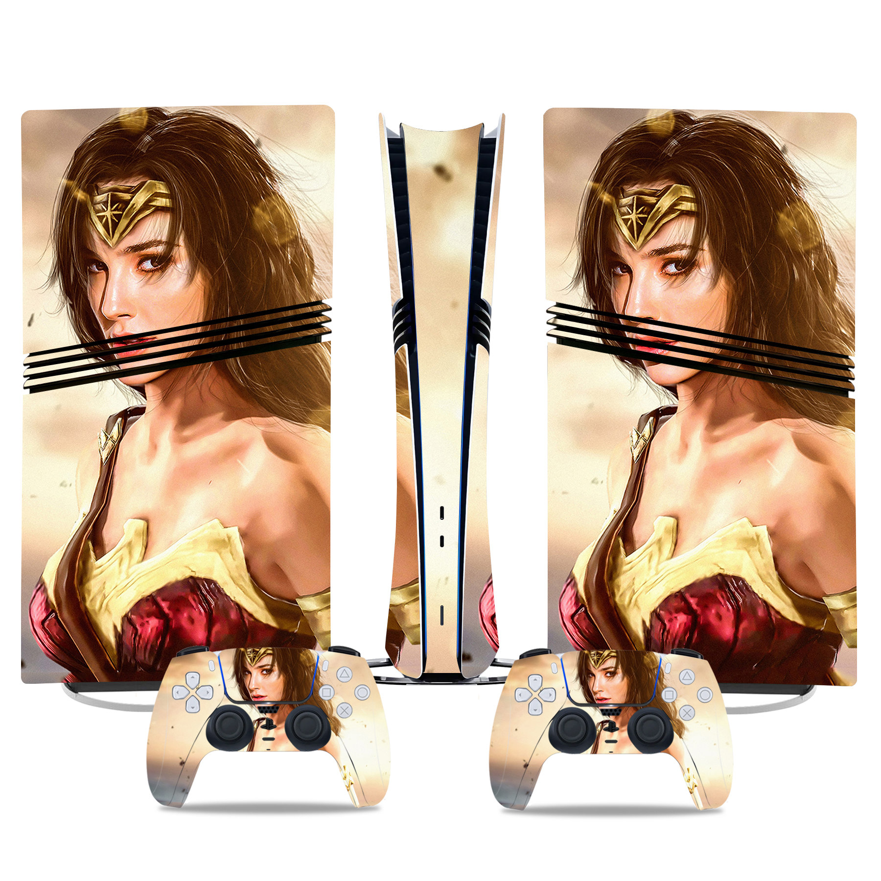 Wonder Woman PS5 Pro Skin Sticker – Stunning Design For Console And Controller - Image 3