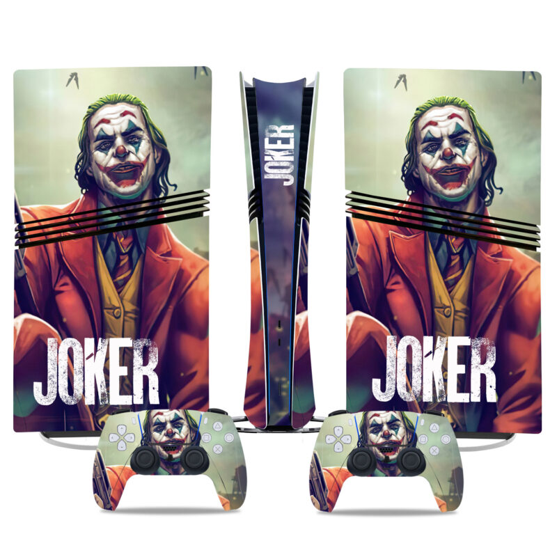 Bold Joker PS5 Pro Skin Sticker – Colorful Design For Console & Controllers - Image 3
