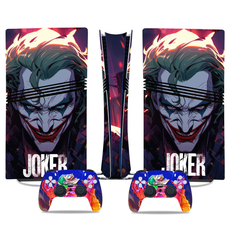 Bold Joker PS5 Pro Skin Sticker – Stylish Console & Controller Wrap