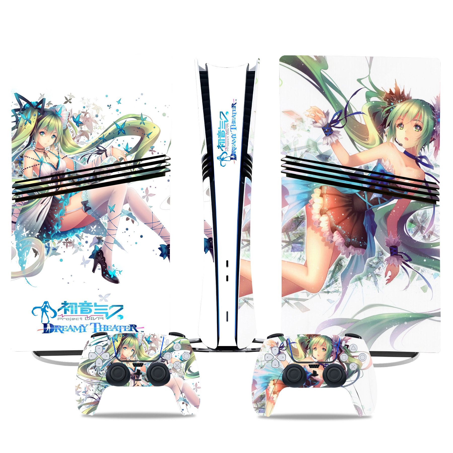 Hatsune Miku: Project DIVA - Dreamy Theater PS5 Pro Skin Sticker – Stunning Console & Controller Wrap Design - Image 3