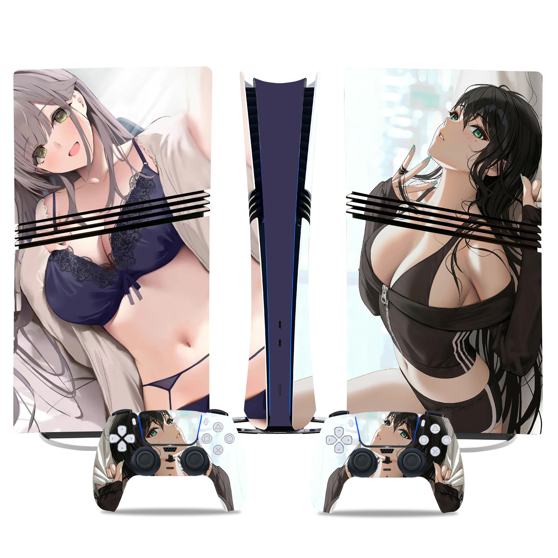 Stylish Anime Girl PS5 Pro Skin Sticker – High-Quality Console & Controller Wrap - Image 3