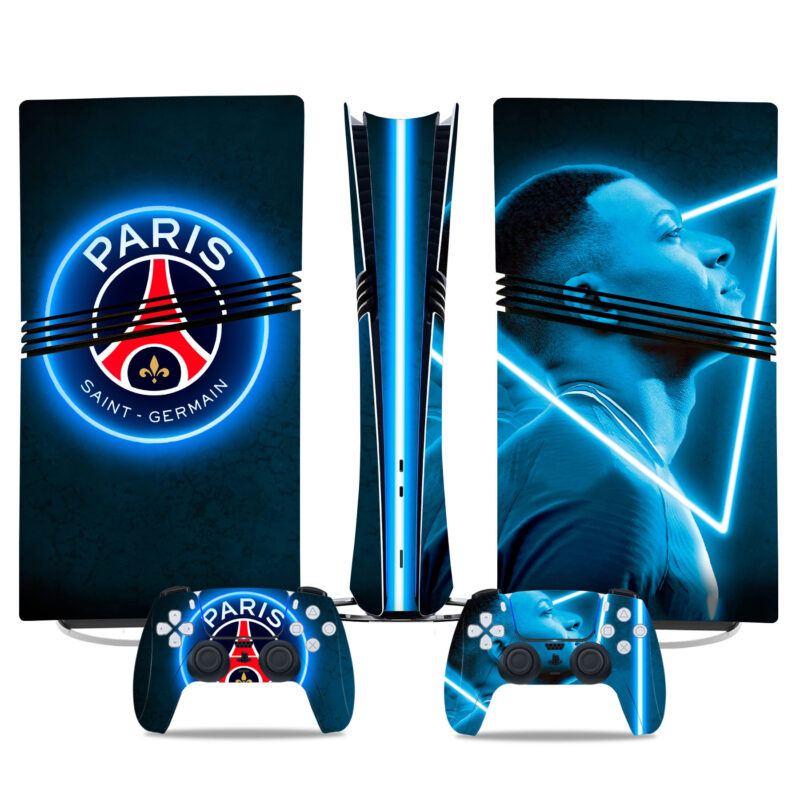 PSG Paris Saint-Germain PS5 Pro Skin Sticker – Stunning Console & Controller