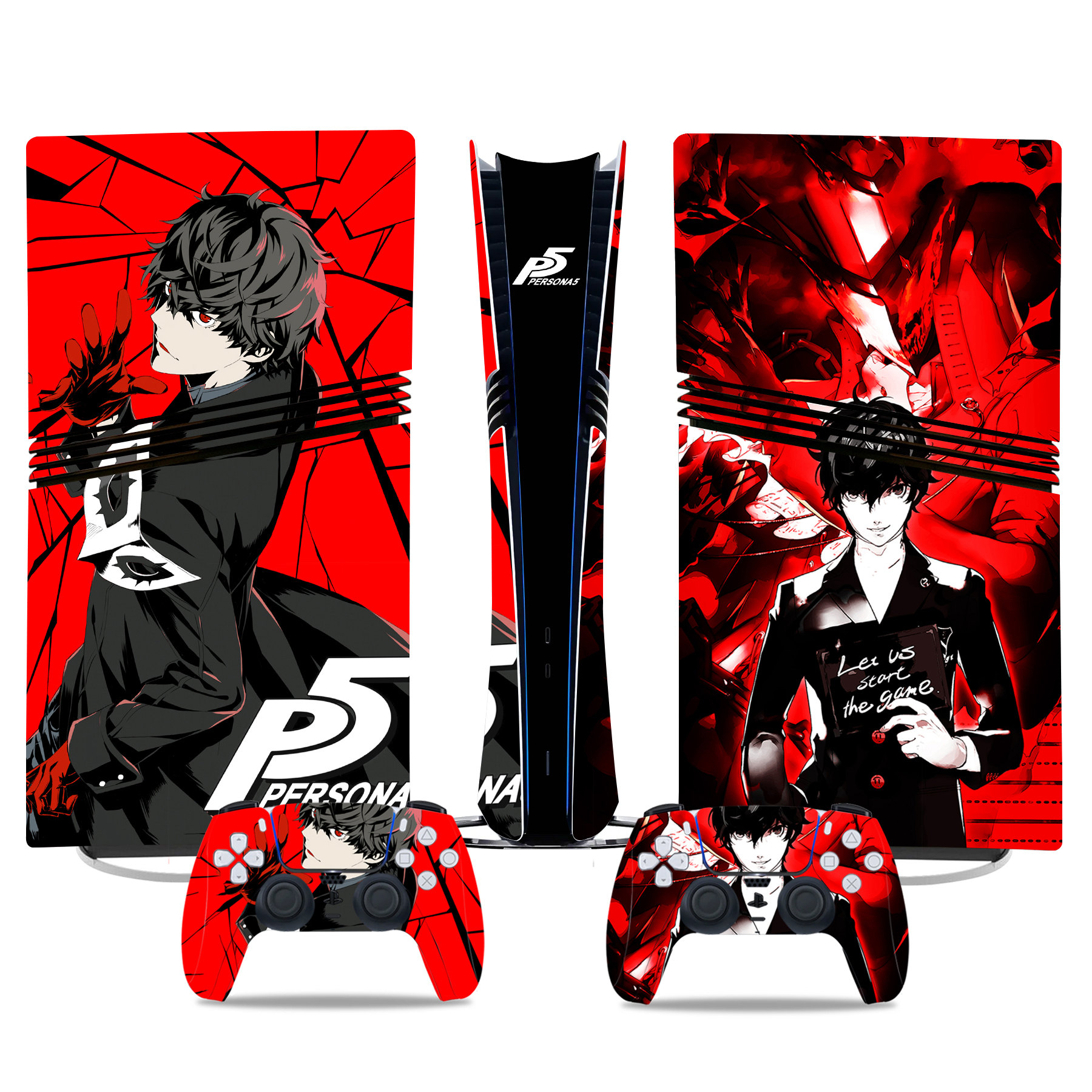 Stylish Persona 5 PS5 Pro Skin Sticker Set – Premium Console And Controller Decals - Image 2