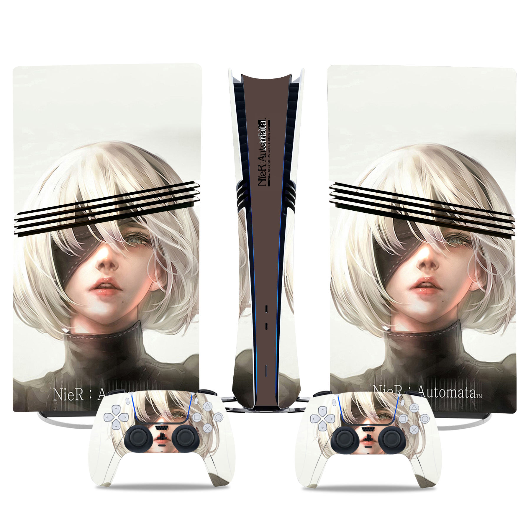 NieR: Automata PS5 Pro Skin Sticker Set - Stylish 2B Design For Console And Controllers - Image 2