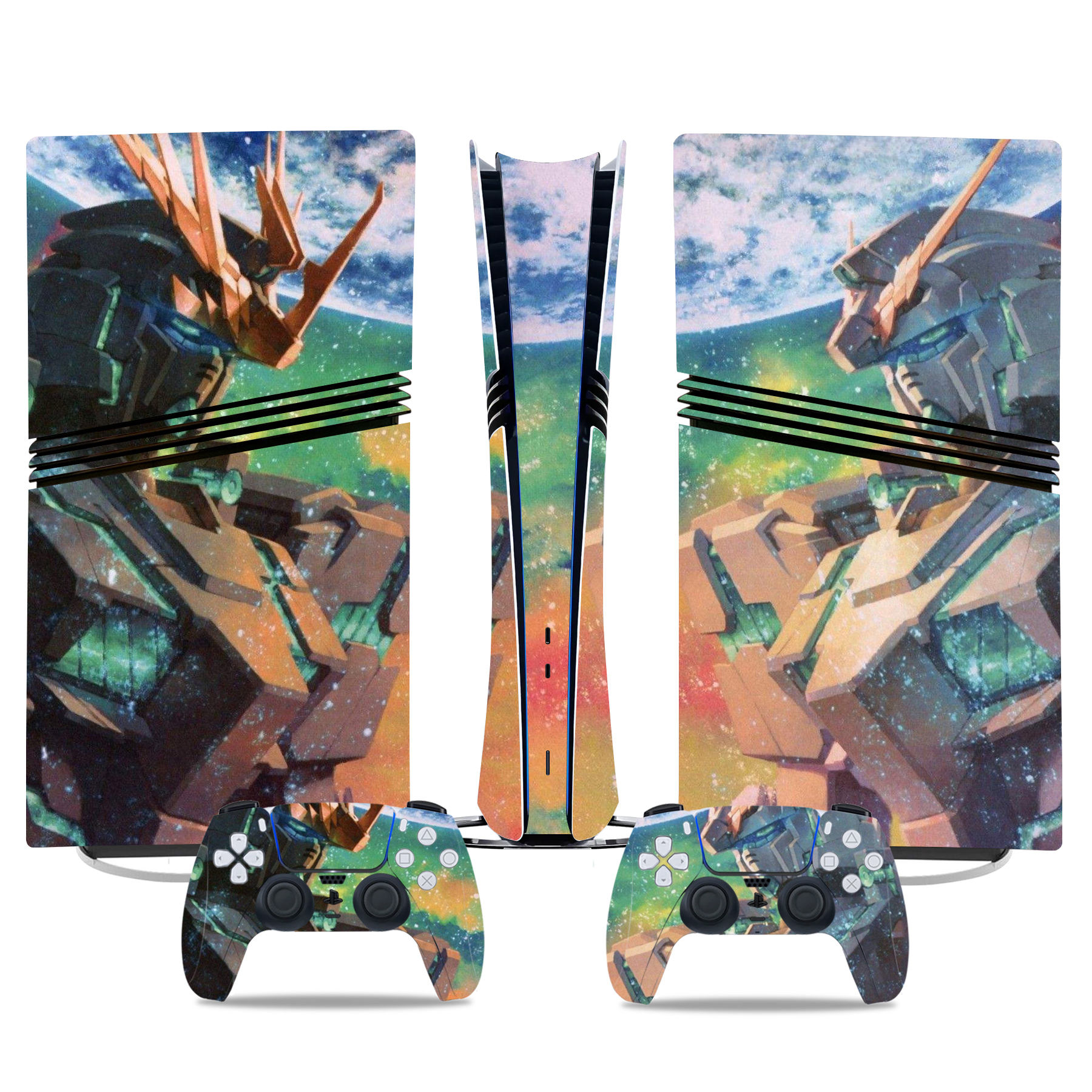 Unicorn Gundam PS5 Pro Skin Sticker – Vibrant, Protective Console & Controller Wrap For Gamers - Image 3