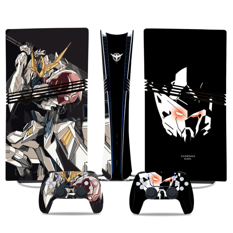 Epic Gundam Design PS5 Pro Skin Sticker – Stunning Console And Controller