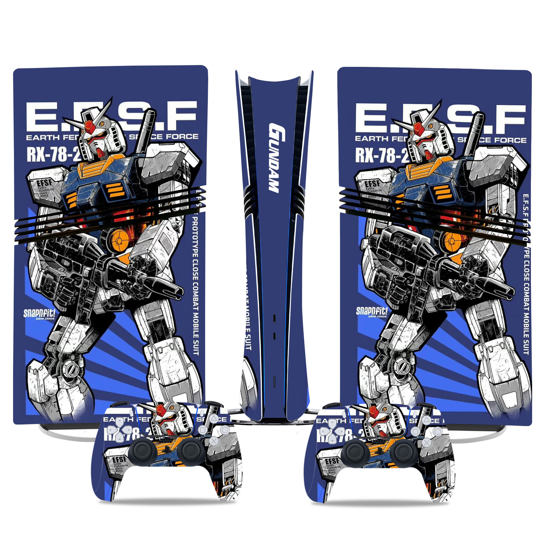 Classic RX-78 Gundam PS5 Pro Skin Sticker – Bold Style For Console And Controller - Image 3