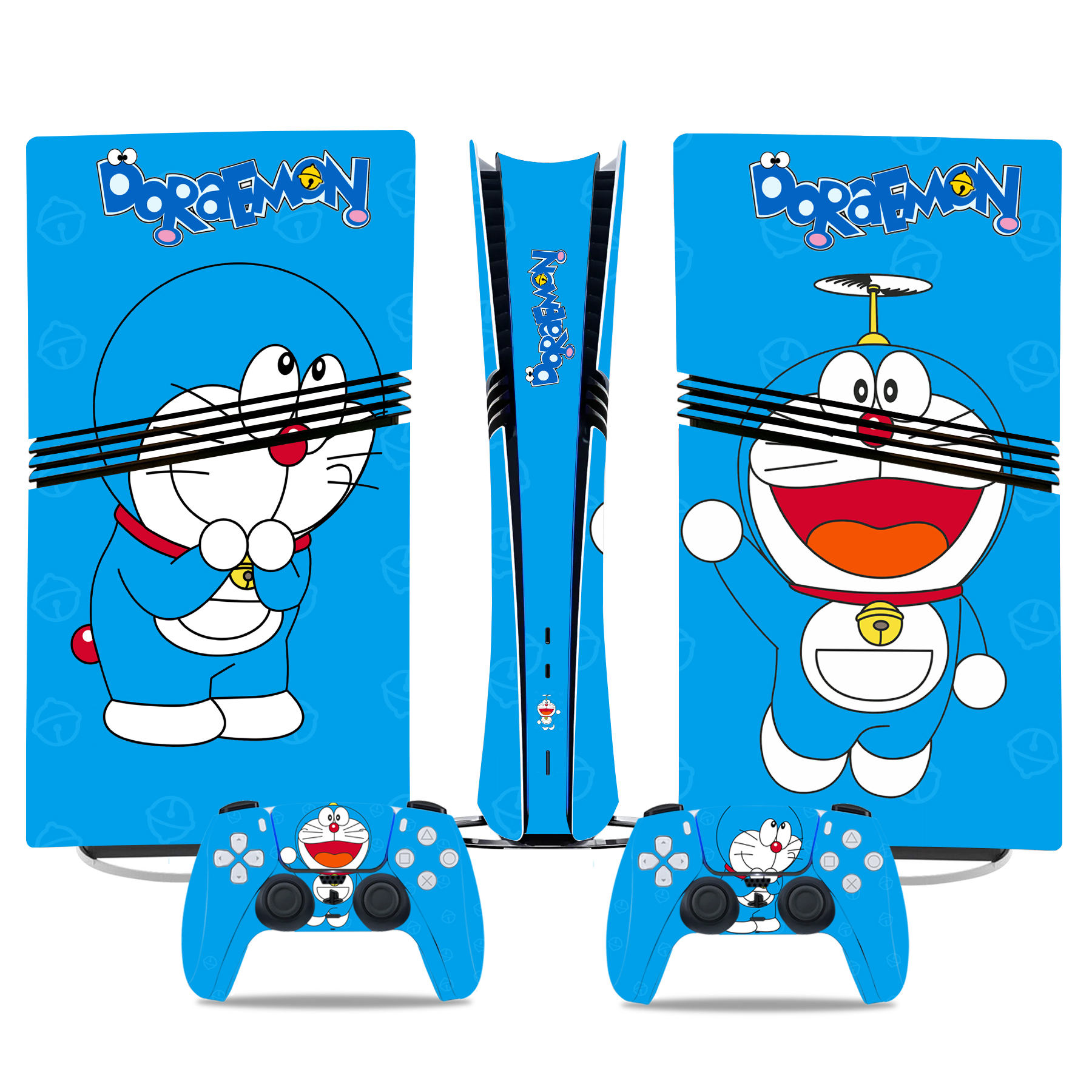 Doraemon PS5 Pro Skin Sticker Set – Vibrant And Fun Design For Console & Controllers - Image 3