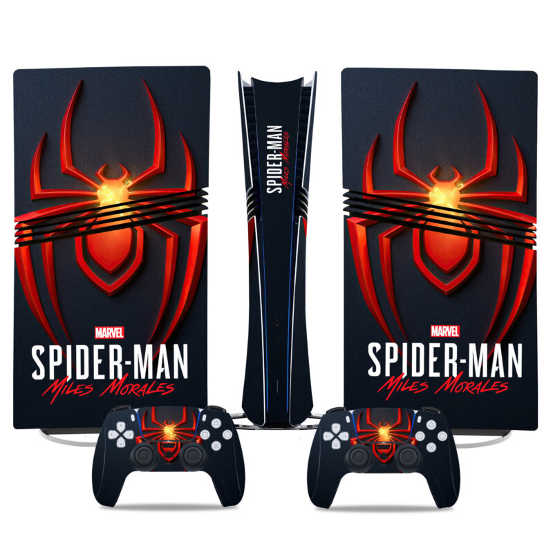 Spider-Man Miles Morales PS5 Pro Skin Sticker – Stunning Console & Controller Wrap