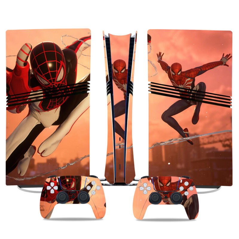 Spider-Man Miles Morales PS5 Pro Skin Sticker – Dynamic Console & Controller Wrap