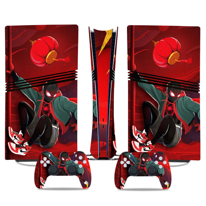 Spider-Man PS5 Pro Skin Sticker – Custom Console & Controller Wrap