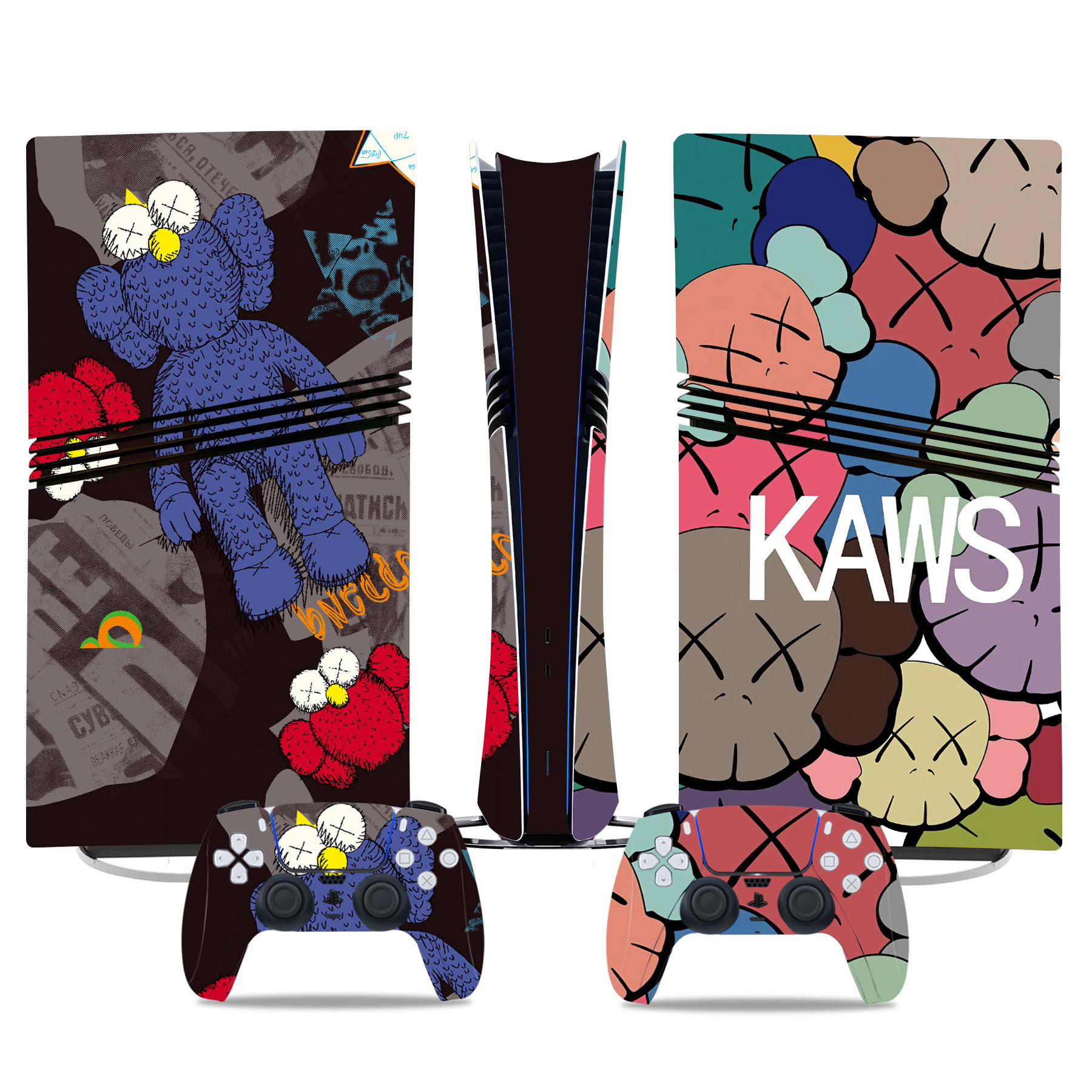 Exclusive KAWS-Inspired PS5 Pro Skin Sticker – Perfect Wrap For Console And Controllers - Image 3