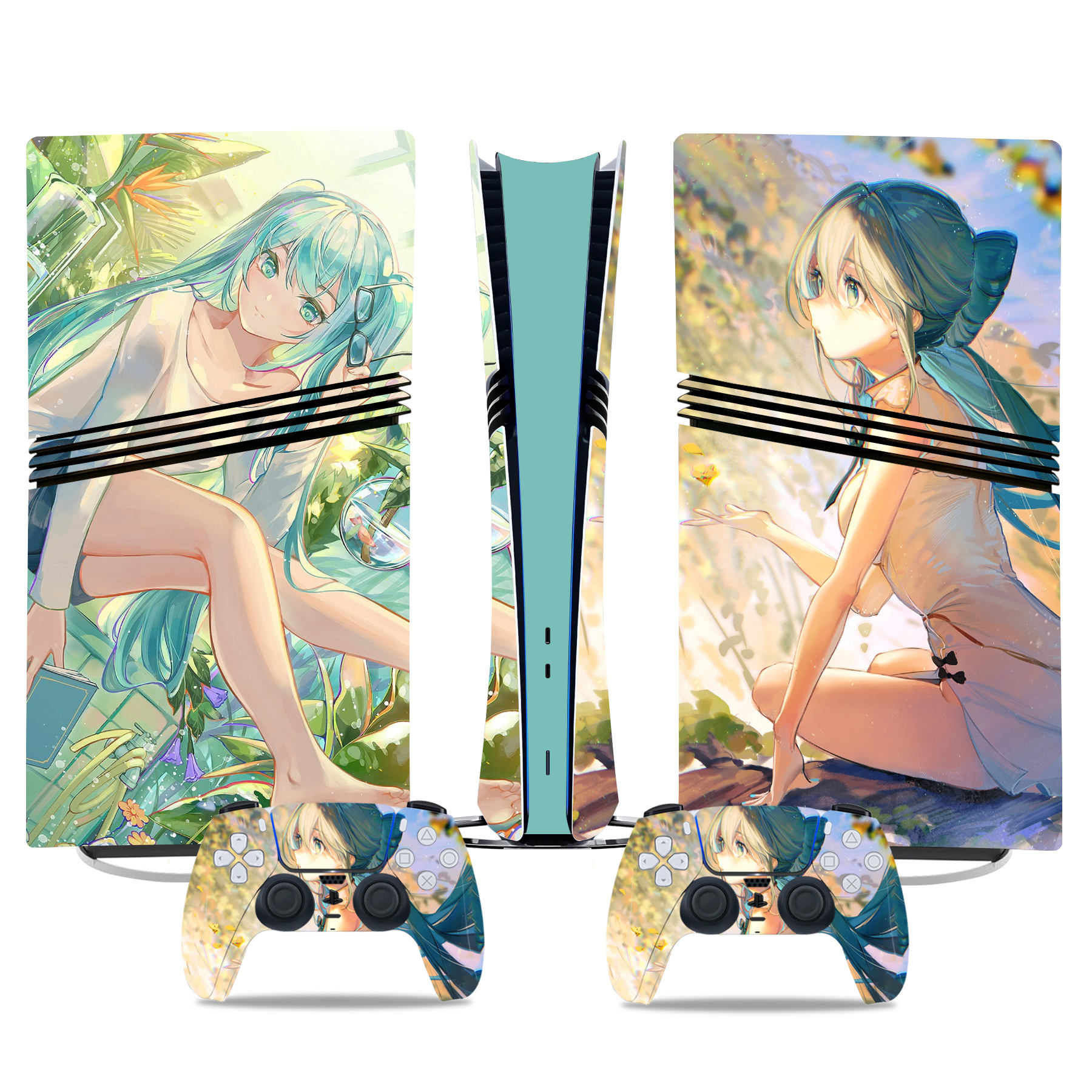 Stunning Anime Girl PS5 Pro Skin Sticker – Stylish Console & Controller Wrap - Image 3