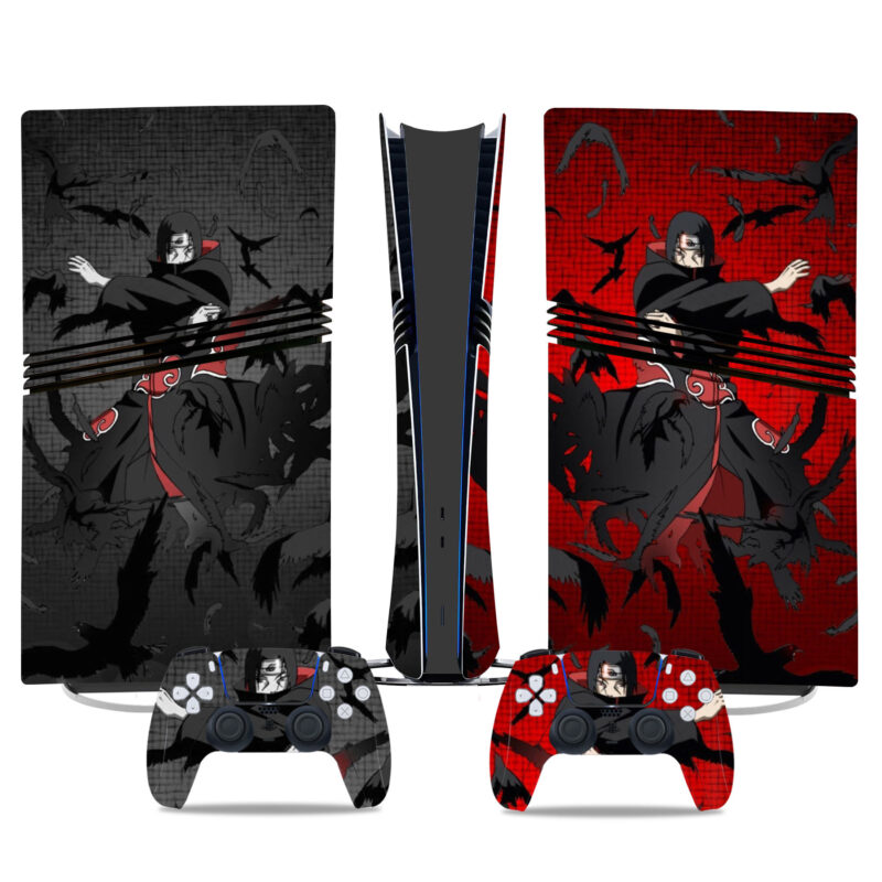 Naruto Itachi Uchiha PS5 Pro Skin Stickers – Iconic Designs For Console And Controllers