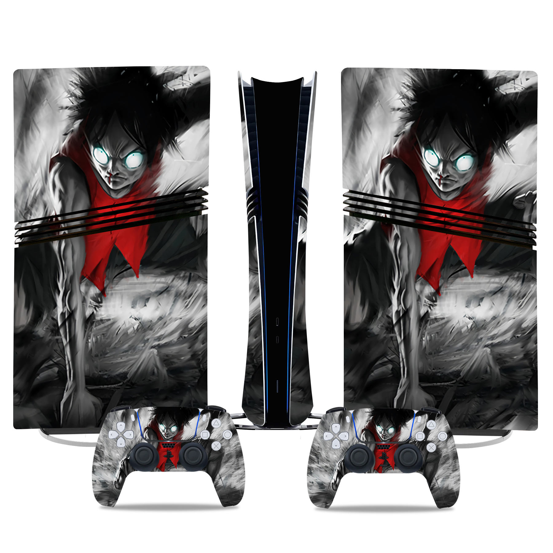 Monkey D. Luffy PS5 Pro Skin Sticker - Stylish Console & Controller Cover For One Piece Fans - Image 2
