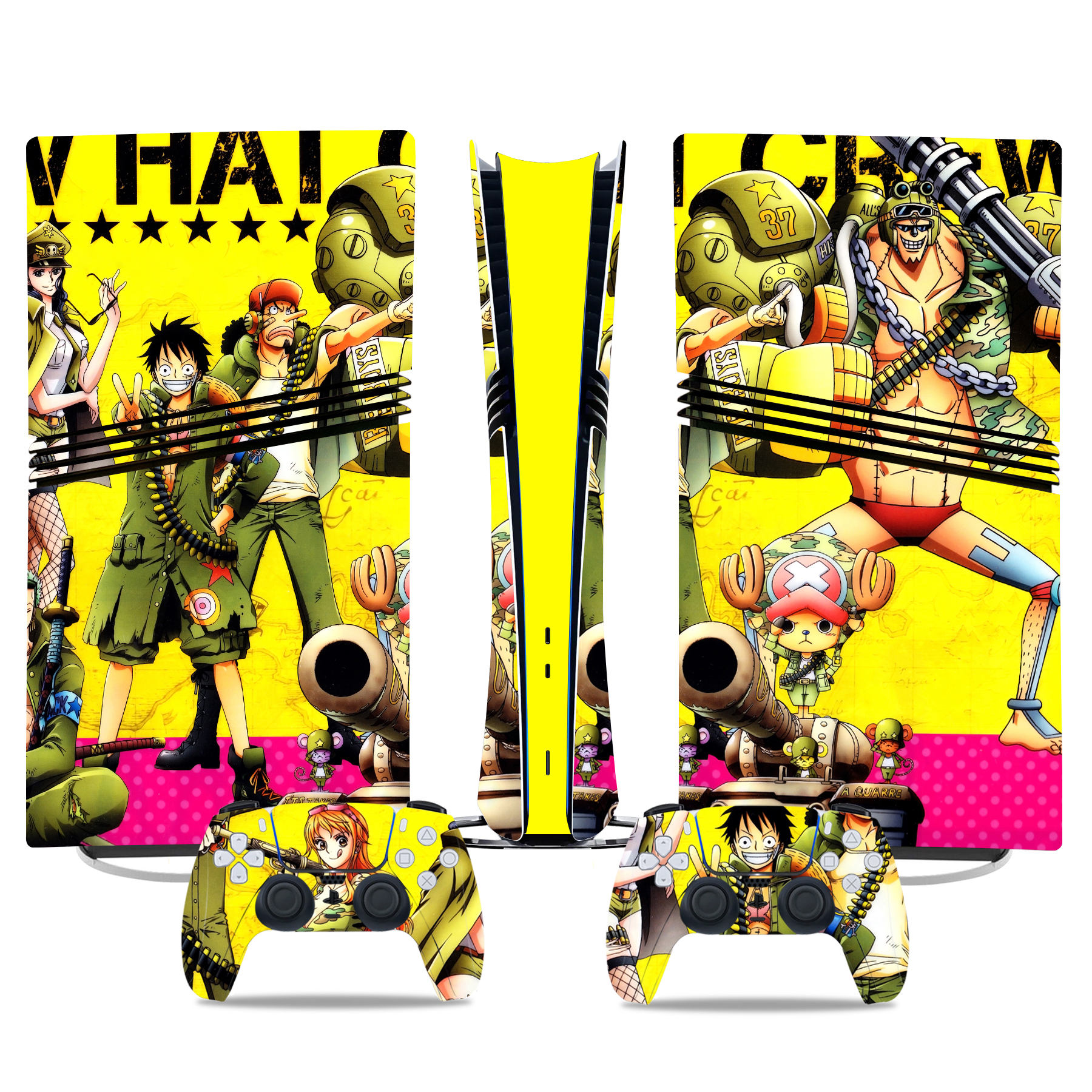 One Piece PS5 Pro Skin Sticker With Vibrant Anime Design – Console And Controller Decals - Image 2