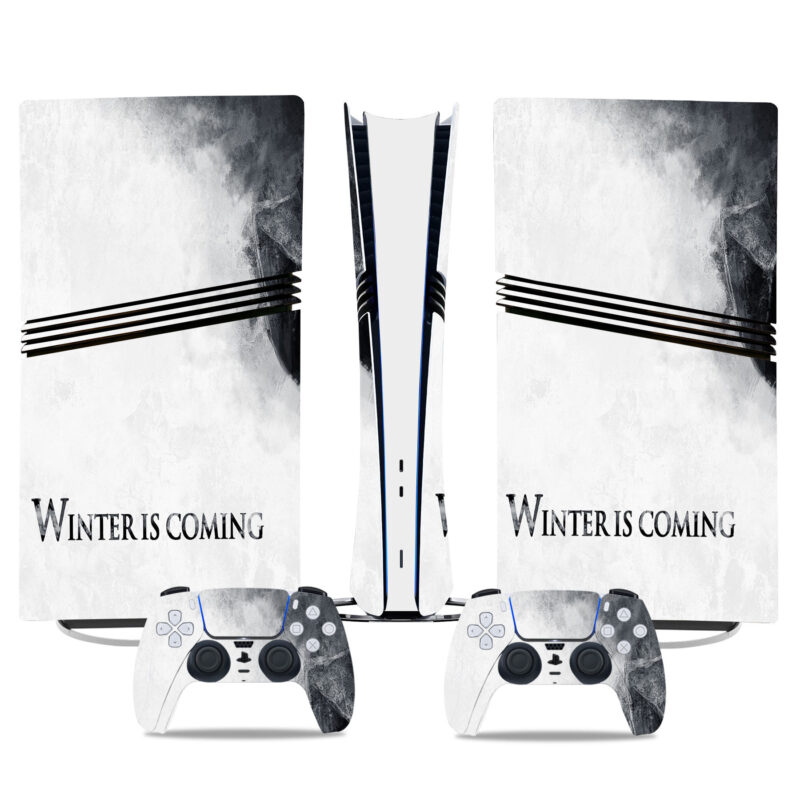 Winter Is Coming PS5 Pro Skin Sticker – Adorable Happy Life Theme For Console And Controller - Image 2