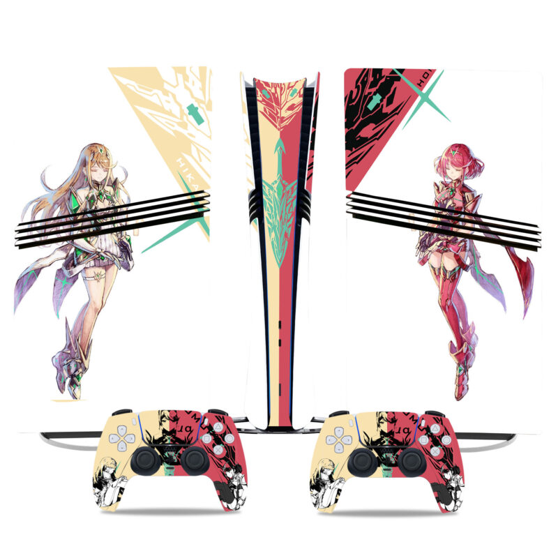 Xenoblade Chronicles 2 PS5 Pro Skin Sticker – Stylish Anime Design For Console And Controller