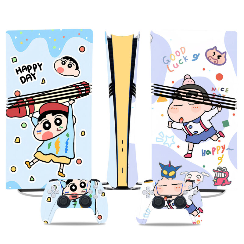 Crayon Shin-chan PS5 Pro Skin Sticker – Playful And Unique Design For Console And Controller