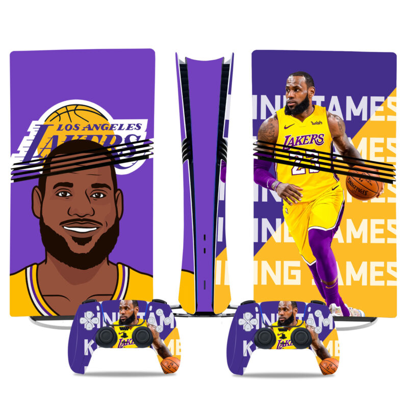 LeBron Lakers PS5 Pro Skin Sticker – Luxury Vinyl Wrap For Console & Controller - Image 3