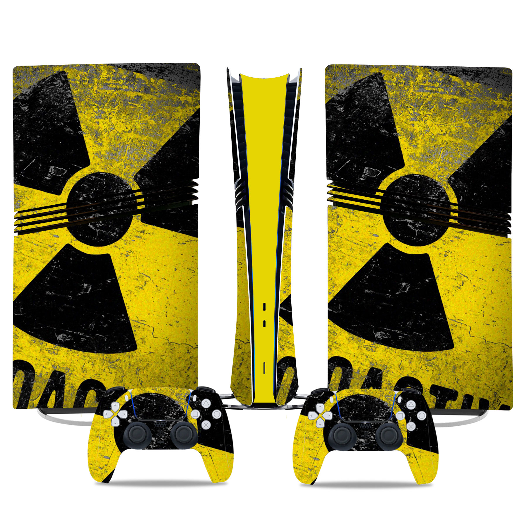 Radiation Hazard Symbol PS5 Pro Skin Sticker – Bold, Striking Design For Console & Controller - Image 3
