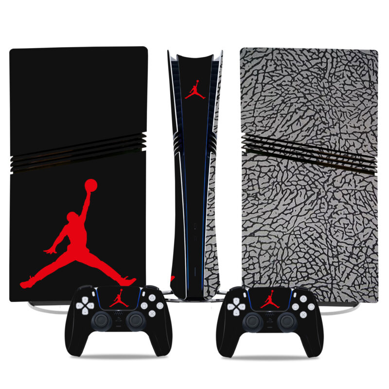 Air Jordan PS5 Pro Skin Sticker Set - Stylish Console & Controller Protective Wrap For Gamers